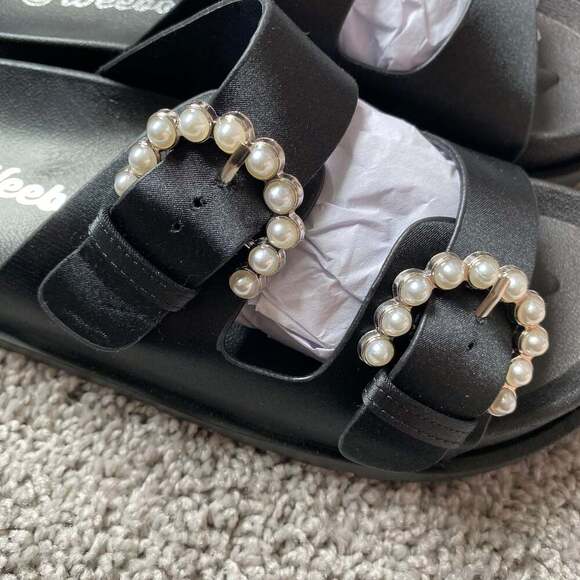 Weeboo Pearl Buckle Slide Sandals 6.5 - Picture 7 of 8